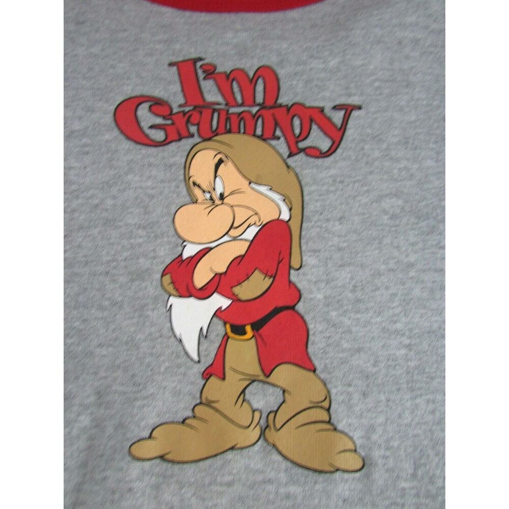 Disney Snow White Seven Dwarfs Grumpy Ringer T-Shirt Size 2X Junior Cut Stage 28